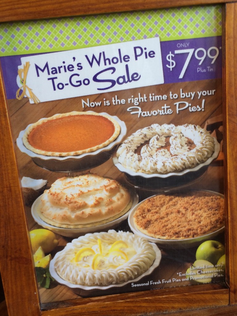 Marie Callenders Pie Sale